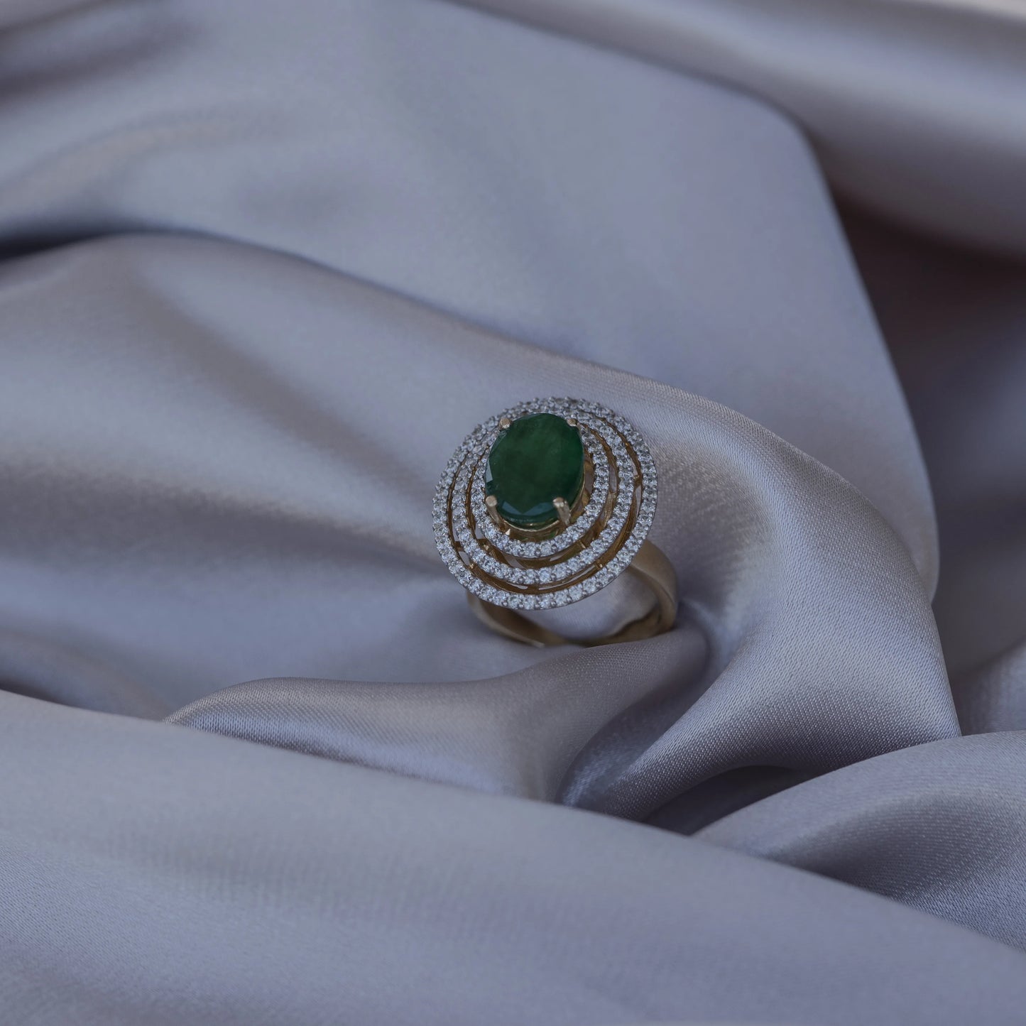 Emerald and Diamond Ring