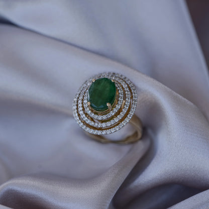 Emerald and Diamond Ring